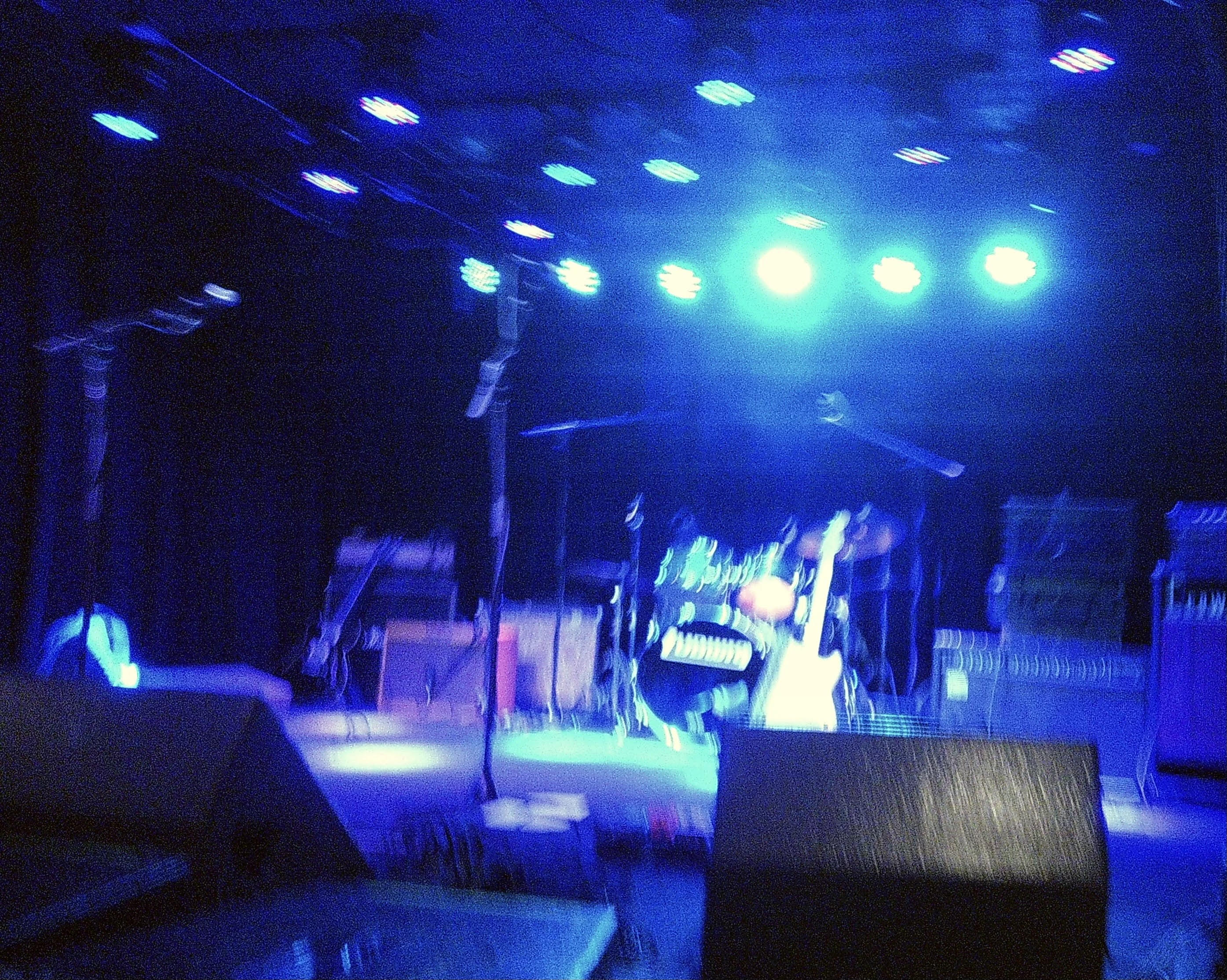 Band preparing for a show