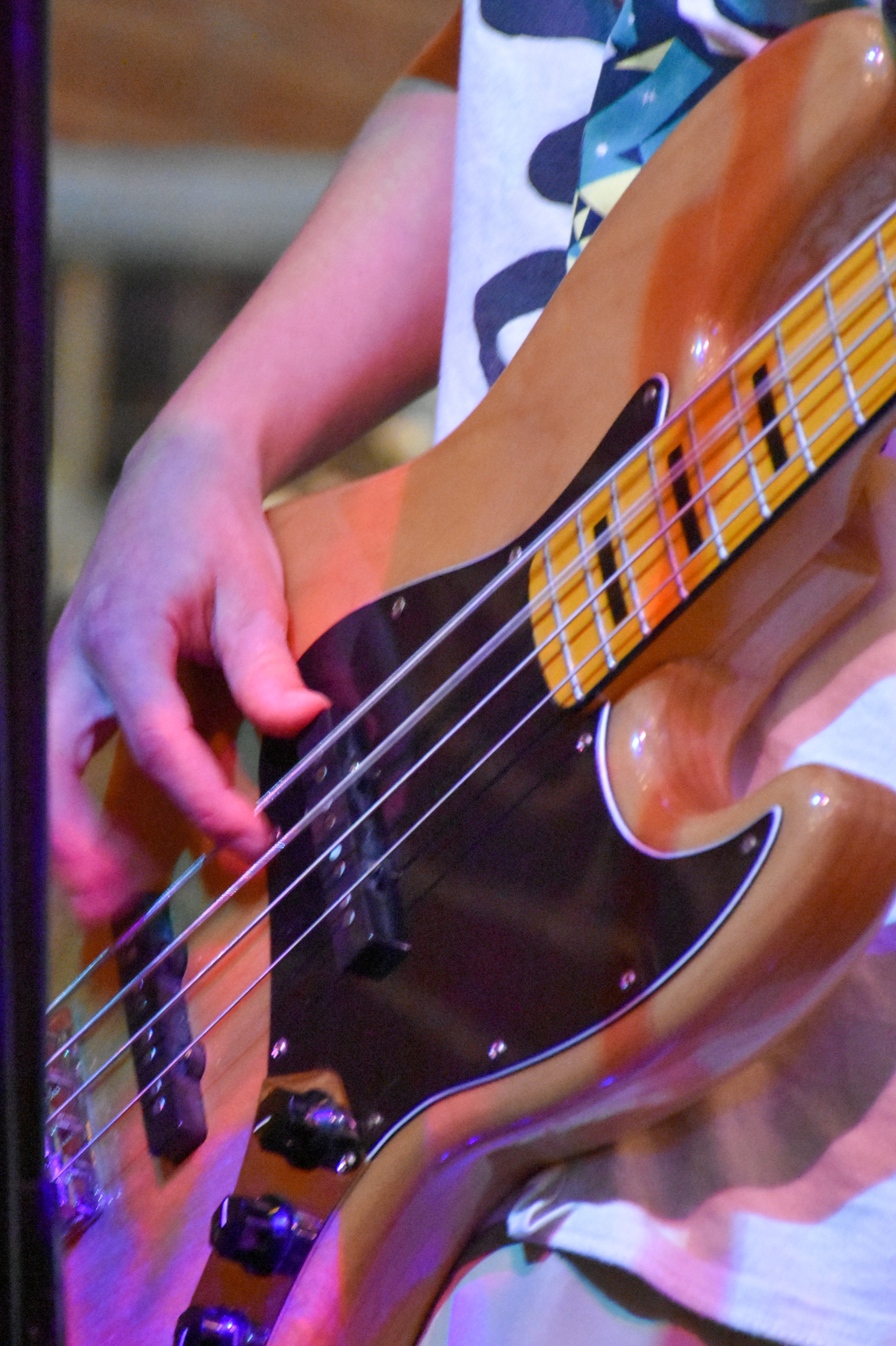 Close-up of guitar performance